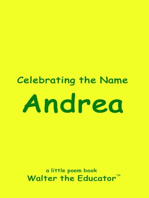 cover image of Celebrating the Name Andrea